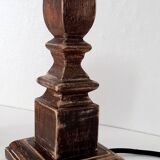 Jolie lampe en bois patiné