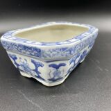 Chinese decorative planter - blue and white - vintage rectangular pot