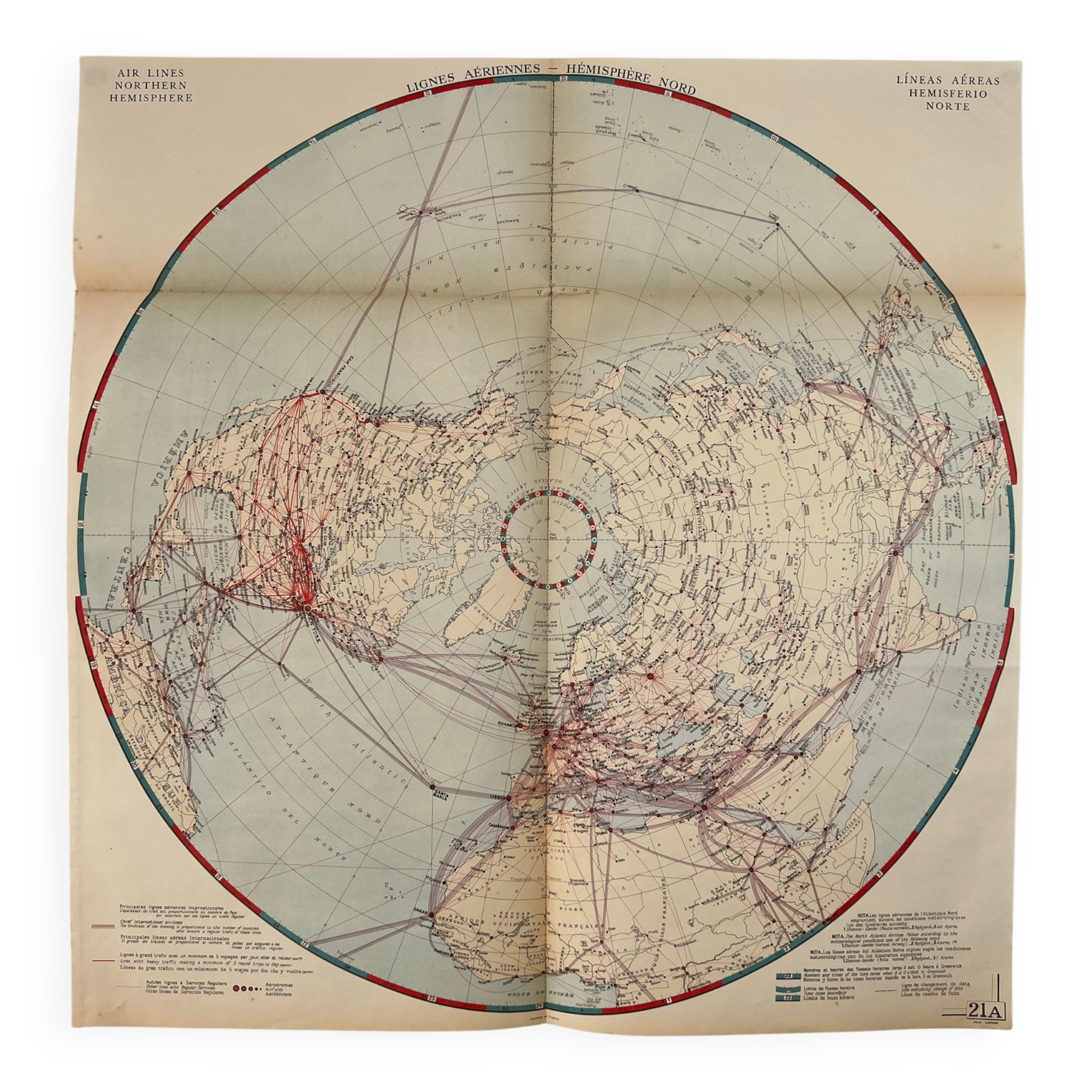 Airlines — Northern Hemisphere | Polar Projection