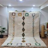 Handmade Moroccan Berber Rug - Geometric Patterns and Colorful Details 300x200 cm