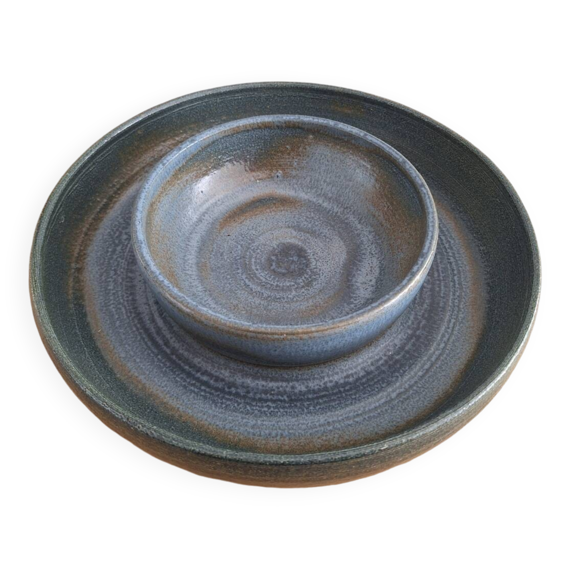 Artisan Ceramic Serving Dish Bowl -Independent Pottery Studio - 1970s, the Netherlands