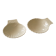 Set of 2 white porcelain scallop shell bowls, Apilco France