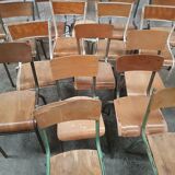 Lot ancienne chaises d'école vintage