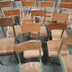 Lot ancienne chaises d'école vintage