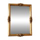 Vintage rectangular giltwood bevelled mirror with rose accents