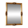 Vintage rectangular giltwood bevelled mirror with rose accents