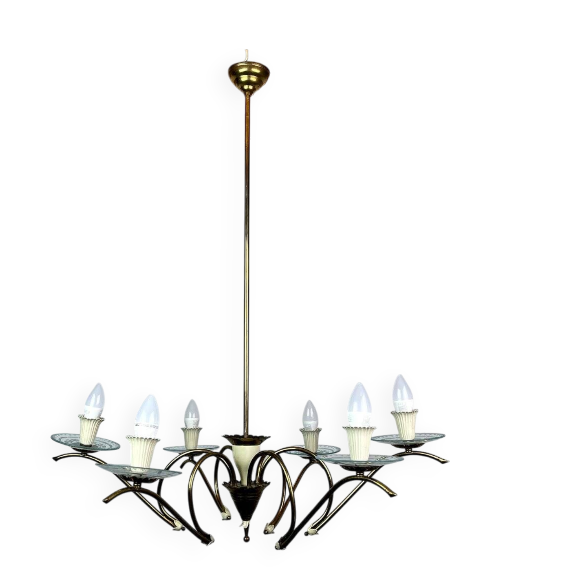 Lustre araignée du milieu du siècle par Pietro Chiesa pour Fontana Arte, Italie, années 1940
