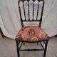 Chaise Napoléon III en bois noirci