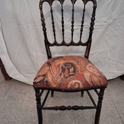 Chaise Napoléon III en bois noirci