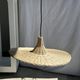 Small suspension, rattan luminaire in hat shape D:60cm