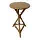 Plant holder or side table at the end of a bamboo sofa