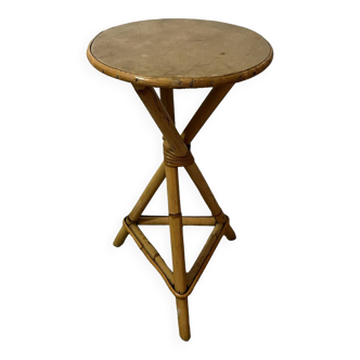 Porte plante ou table d’appoint bout de canapé bambou