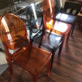 Lot of 4 Philippe Starck Victoria Ghost chairs.