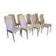 Set of 8 chairs design Cattelan leather and chrome