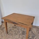 Shop/trade table in old fir 1950s -1m