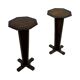 Table d'appoint Art Déco, ensemble de deux tables de plante en chêne.