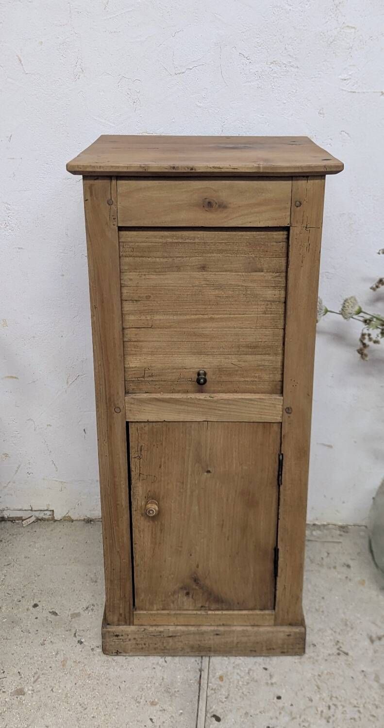 Antique cherry wood curtain bedside table, entrance furniture