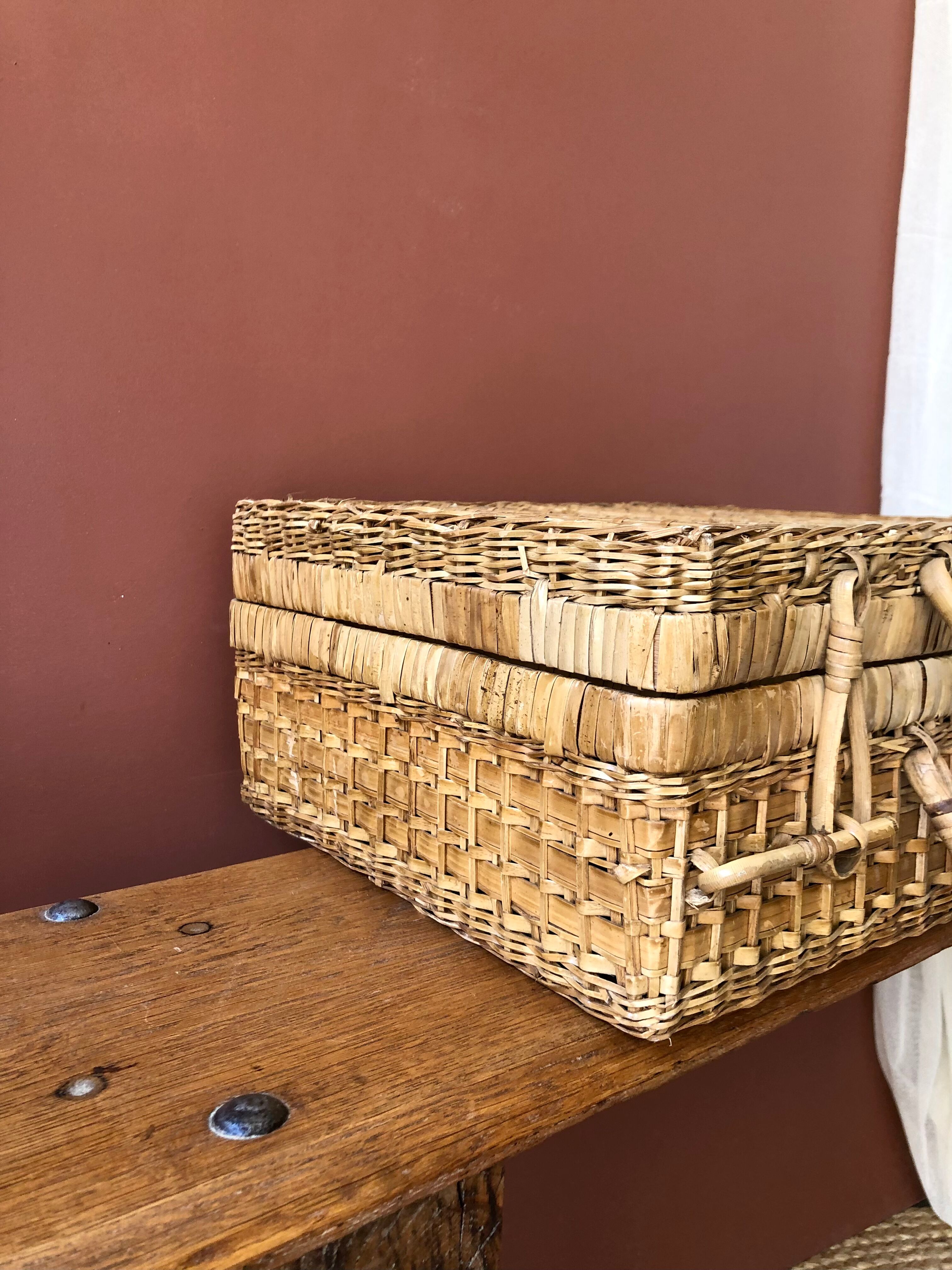 Wicker suitcase