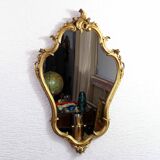 Louis XV style mirror in resin gilded with gold leaf, France 1960