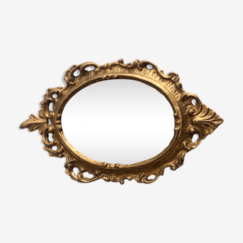 Golden Baroque Mirror 17x30cm