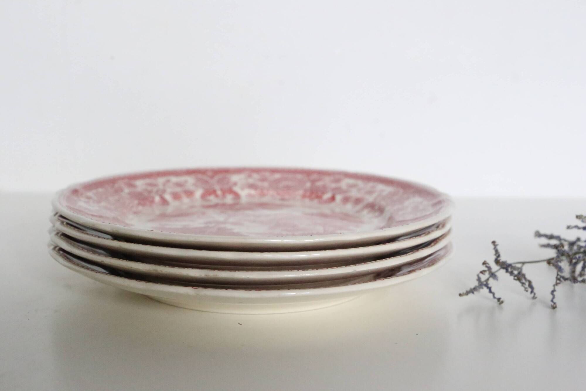 Set of 4 Burgenland dessert plates, pink, Villeroy and Boch