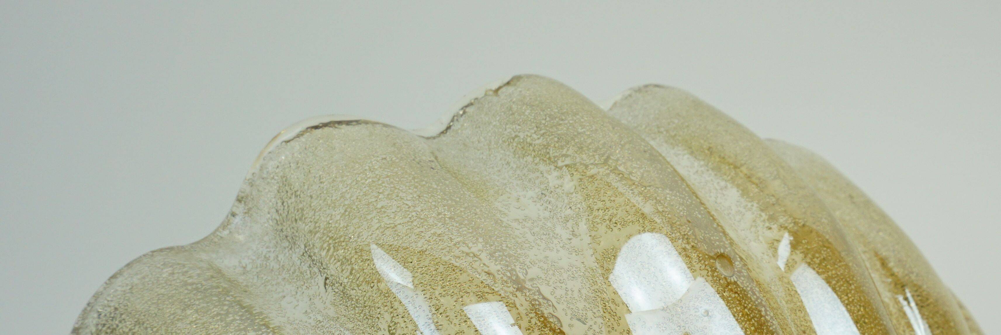 no. 1 of 2  mid century modern SCONCE wall lamp lustrous glass shell brass