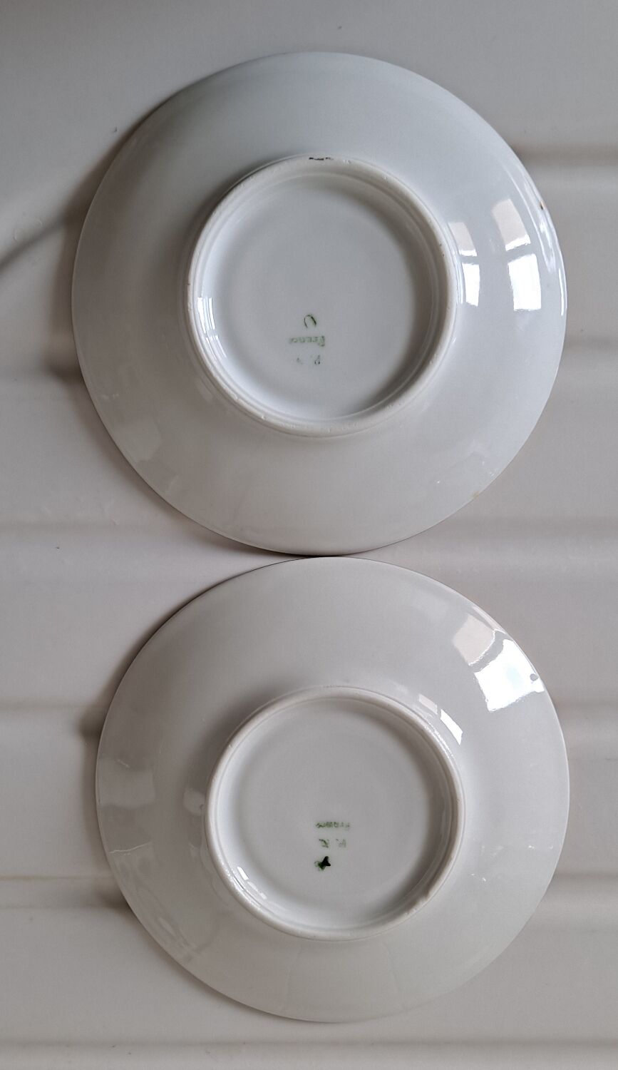 Coupelles soucoupes fleuries porcelaine