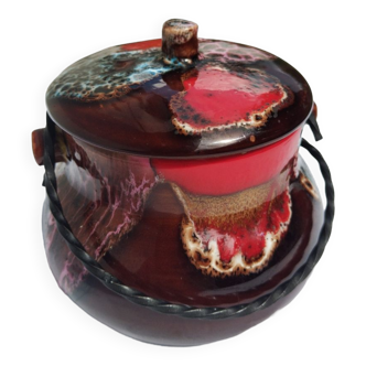 Vallauris pot with ceramic lid