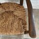 Fauteuil paillé campagnard XIXem en chataigné