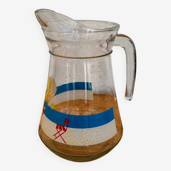 Pitcher with vintage glass summer décor