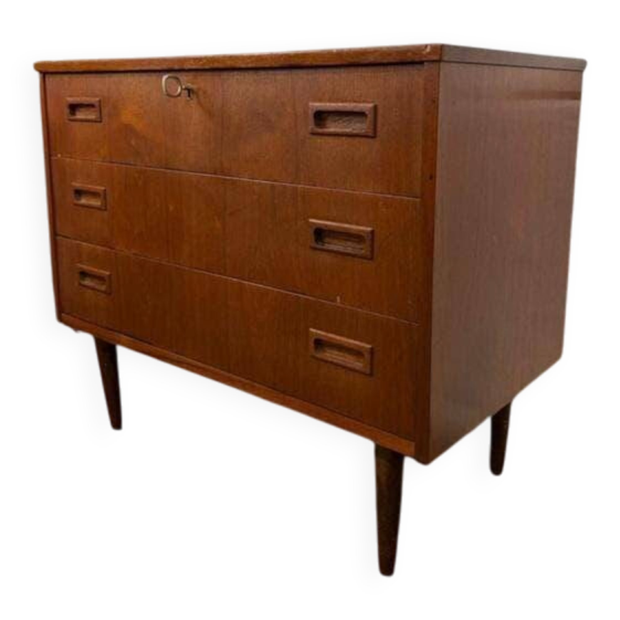 Vintage teak chest of drawers / mid-century wardrobe