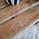Wooden and metal school bench