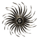 Silver wrought iron sunburst wall light from the 1960s.