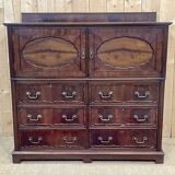1950s English mahogany chest of drawers