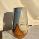 Vintage 60s stoneware vase signed
