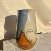 Vintage 60s stoneware vase signed