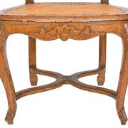 4 caned chairs from the Louis XV period stamped by Charles Delenoncourt.