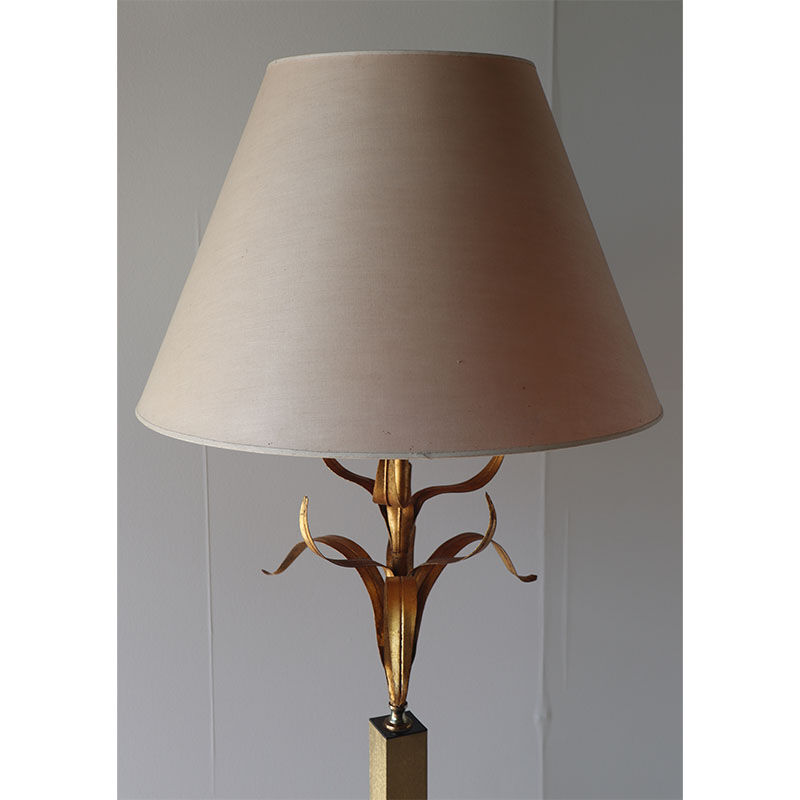 Vintage floor lamp in gold metal 1970