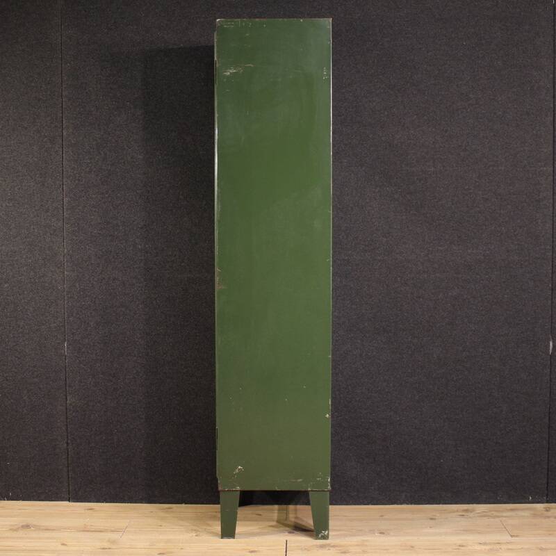 Italian green lacquered metal cabinet from the 1960s/70s