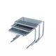 Vintage chromed nesting tables with smoked glass