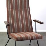 Vintage 50s/60s design armchair with high backrest, model 1410 by Gispen