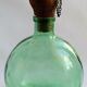 Vintage demijohn wooden cork and chain