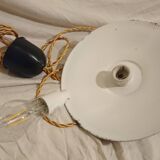Chandelier workshop metal enamelled porcelain base