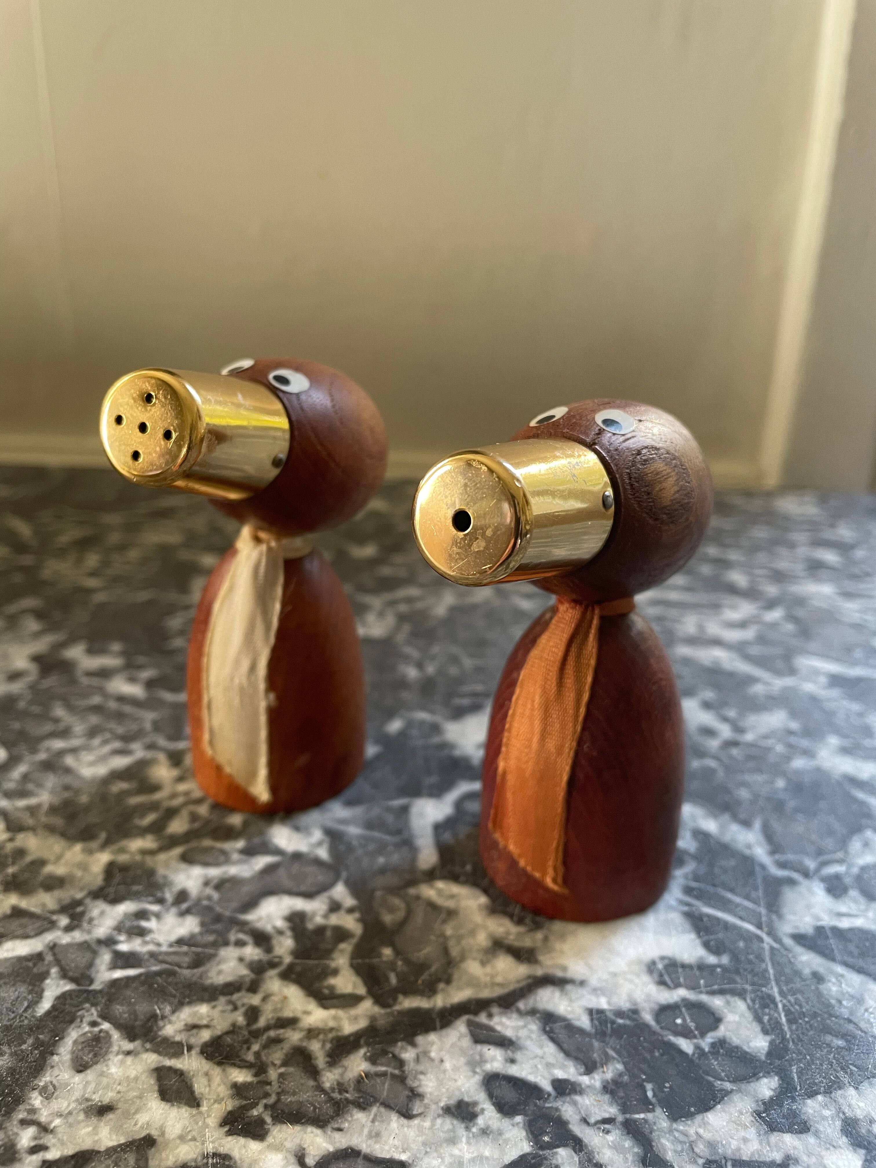 Scandinavian saliere & pepper duo