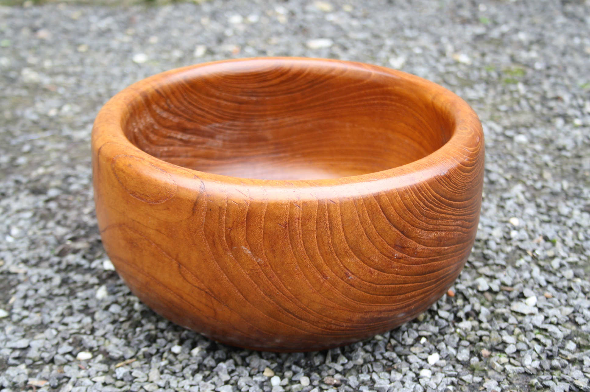 Salad bowl, vintage teak fruit cup