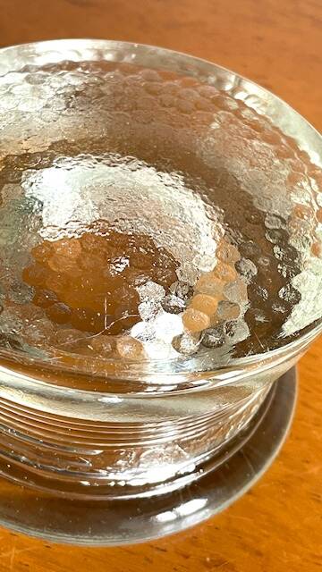 Vintage glass paperweight tray