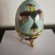 Sky blue porcelain egg box animals