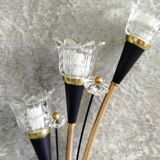 Pair of Lunel wall lights in brass and glass