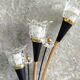 Pair of Lunel wall lights in brass and glass