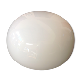 Plafonnier demi lune en opaline blanche années 60/70